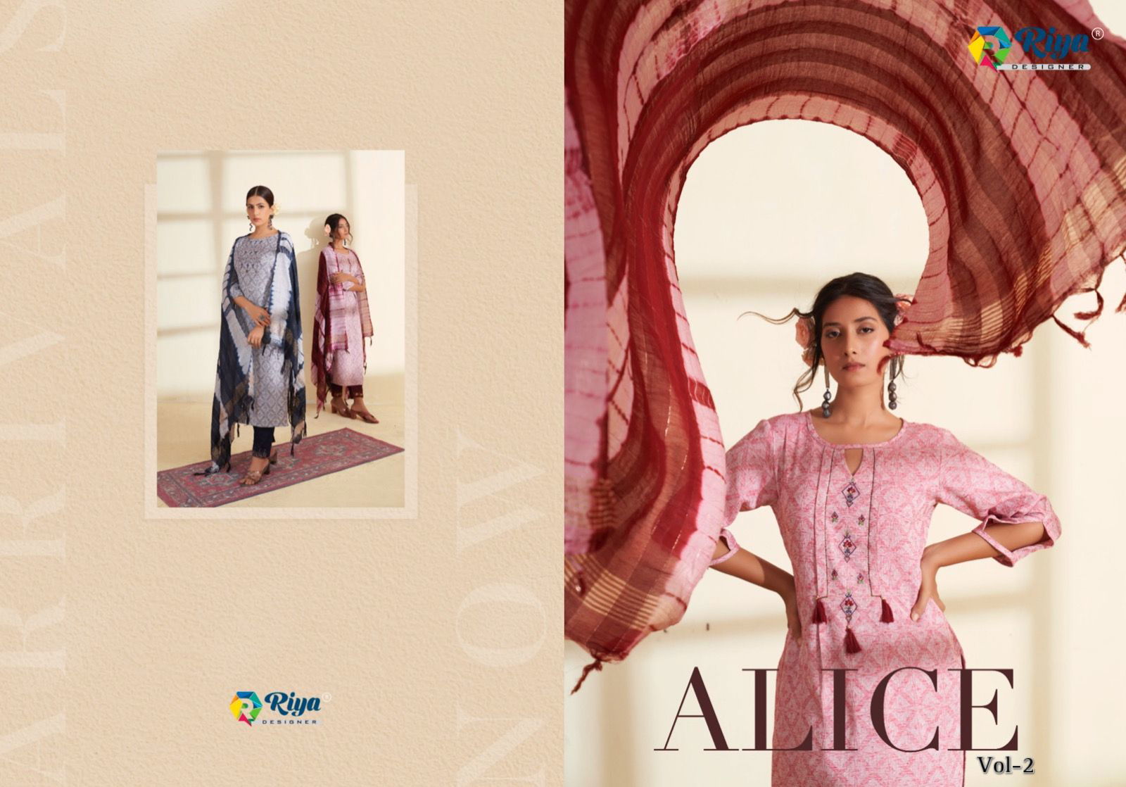 Riya Alice Vol 2 Wholesale Readymade Salwar Suits Catalog
